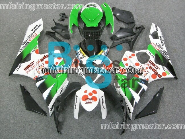 (image for) Fit for Suzuki GSXR 1000 K5 2005 2006 fairing kit injection molding Pepephone white green