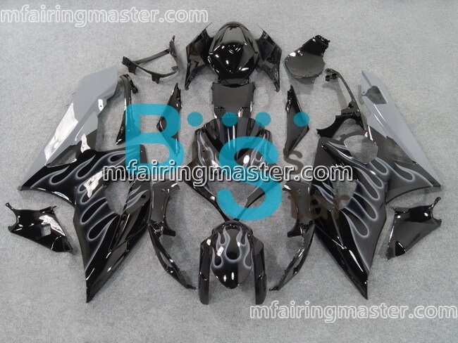 (image for) Fit for Suzuki GSXR 1000 K5 2005 2006 fairing kit injection molding Smoking flame black