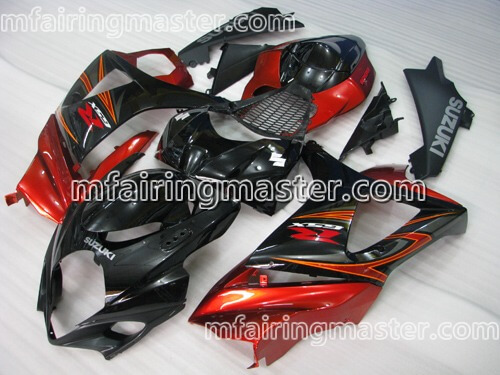 (image for) Fit for Suzuki GSXR 1000 K7 2007 2008 fairing kit injection molding Red black