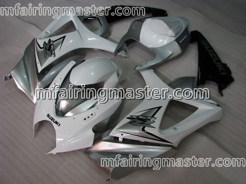 (image for) Fit for Suzuki GSXR 1000 K7 2007 2008 fairing kit injection molding Silver white