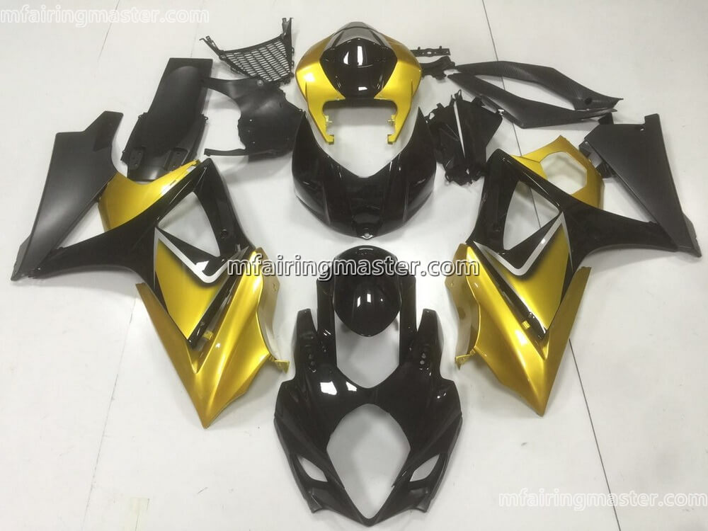 (image for) Fit for Suzuki GSXR 1000 K7 2007 2008 fairing kit injection molding Golden yellow black