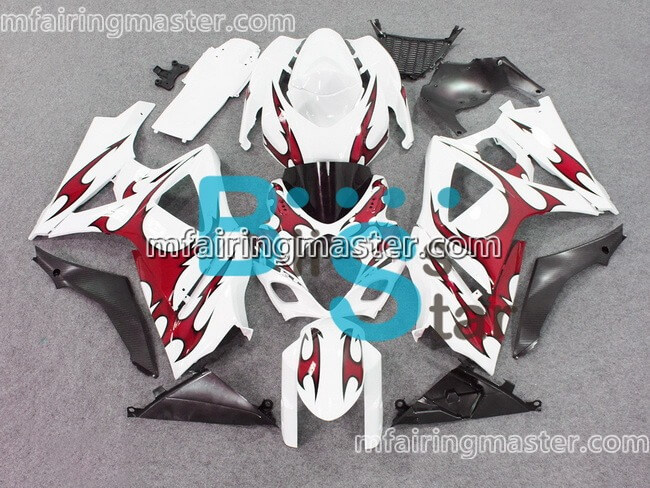 (image for) Fit for Suzuki GSXR 1000 K7 2007 2008 fairing kit injection molding White red