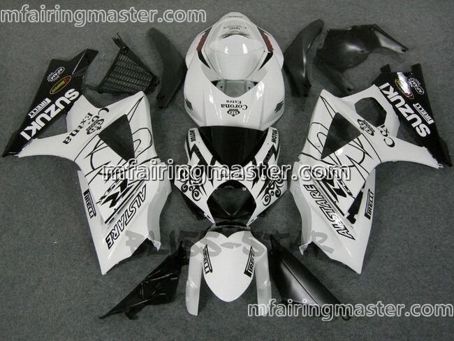 (image for) Fit for Suzuki GSXR 1000 K7 2007 2008 fairing kit injection molding Corona extra white black