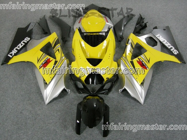 (image for) Fit for Suzuki GSXR 1000 K7 2007 2008 fairing kit injection molding Yellow silver