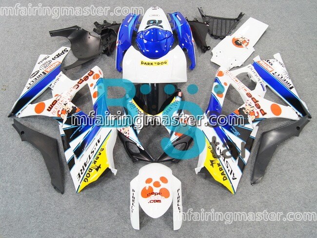 (image for) Fit for Suzuki GSXR 1000 K7 2007 2008 fairing kit injection molding Pepephone white blue