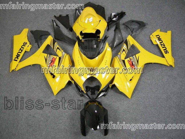 (image for) Fit for Suzuki GSXR 1000 K7 2007 2008 fairing kit injection molding Yellow black