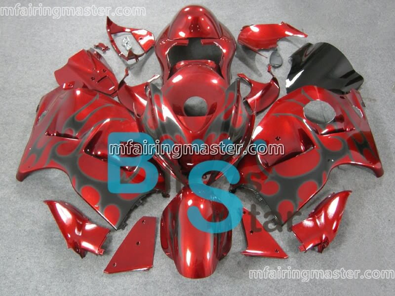 (image for) Fit for Suzuki GSXR 1300 Hayabusa 1999 2000 2001 2002 2003 2004 2005 2006 2007 fairing kit injection molding Red black