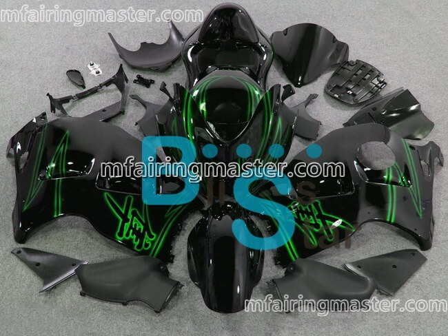 (image for) Fit for Suzuki GSXR 1300 Hayabusa 1999 2000 2001 2002 2003 2004 2005 2006 2007 fairing kit injection molding Green black