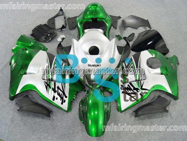 (image for) Fit for Suzuki GSXR 1300 Hayabusa 1999 2000 2001 2002 2003 2004 2005 2006 2007 fairing kit injection molding Silver green