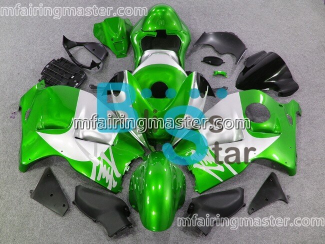 (image for) Fit for Suzuki GSXR 1300 Hayabusa 1999 2000 2001 2002 2003 2004 2005 2006 2007 fairing kit injection molding Green silver