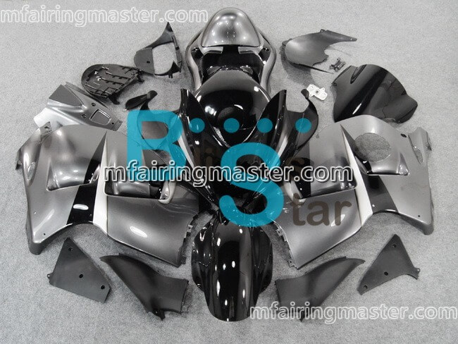 (image for) Fit for Suzuki GSXR 1300 Hayabusa 1999 2000 2001 2002 2003 2004 2005 2006 2007 fairing kit injection molding Silver black