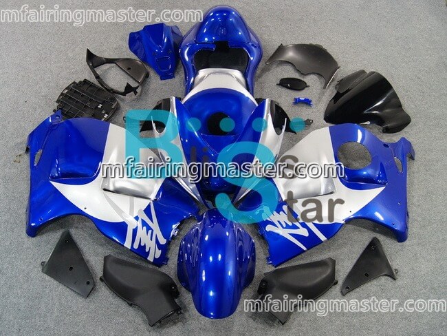 (image for) Fit for Suzuki GSXR 1300 Hayabusa 1999 2000 2001 2002 2003 2004 2005 2006 2007 fairing kit injection molding Blue silver