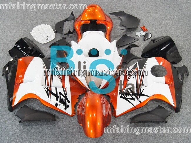 (image for) Fit for Suzuki GSXR 1300 Hayabusa 1999 2000 2001 2002 2003 2004 2005 2006 2007 fairing kit injection molding Golden white