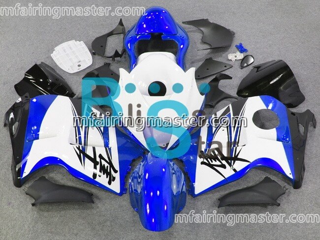 (image for) Fit for Suzuki GSXR 1300 Hayabusa 1999 2000 2001 2002 2003 2004 2005 2006 2007 fairing kit injection molding Blue white