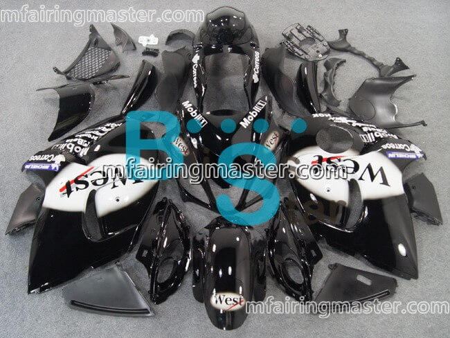 (image for) Fit for Suzuki GSXR 1300 Hayabusa 2008 2009 2010 2011 2012 2013 2014 2015 fairing kit injection molding West black white