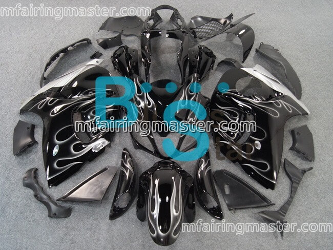 (image for) Fit for Suzuki GSXR 1300 Hayabusa 2016 2017 2018 2019 2020 fairing kit injection molding Flame black