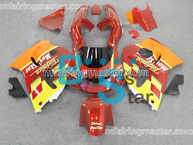 (image for) Fit for Suzuki GSXR 600 750 1996 1997 1998 1999 2000 fairing kit Red yellow