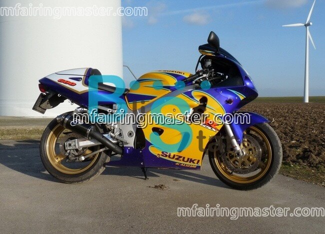 (image for) Fit for Suzuki GSXR 600 750 1996 1997 1998 1999 2000 fairing kit Yellow blue