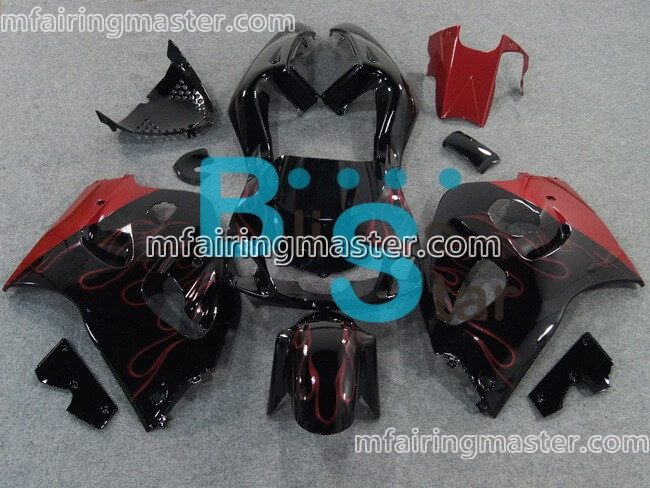 (image for) Fit for Suzuki GSXR 600 750 1996 1997 1998 1999 2000 fairing kit Red flame black