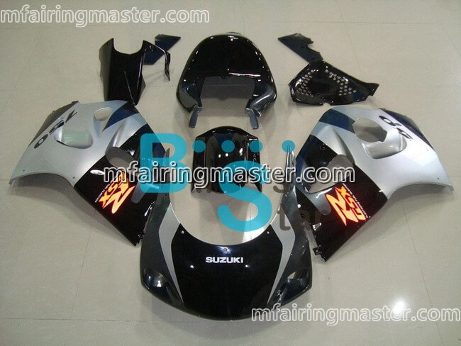 (image for) Fit for Suzuki GSXR 600 750 1996 1997 1998 1999 2000 fairing kit Silver black