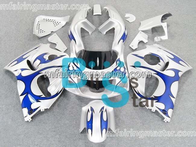 (image for) Fit for Suzuki GSXR 600 750 1996 1997 1998 1999 2000 fairing kit Silver blue