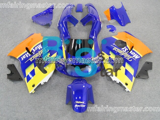 (image for) Fit for Suzuki GSXR 600 750 1996 1997 1998 1999 2000 fairing kit Movistar blue yellow