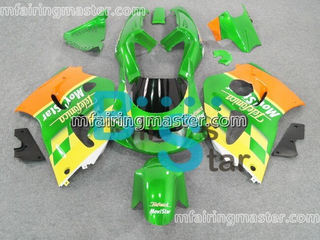 (image for) Fit for Suzuki GSXR 600 750 1996 1997 1998 1999 2000 fairing kit Movistar green yellow