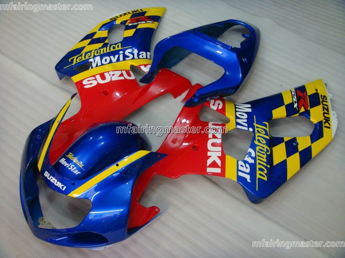 (image for) Fit for Suzuki GSXR 600 750 k1 2001 2002 2003 fairing kit injection molding Telefonica red blue