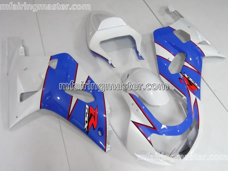 (image for) Fit for Suzuki GSXR 600 750 k1 2001 2002 2003 fairing kit injection molding Blue white