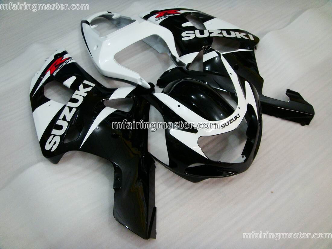 (image for) Fit for Suzuki GSXR 600 750 k1 2001 2002 2003 fairing kit injection molding Black white