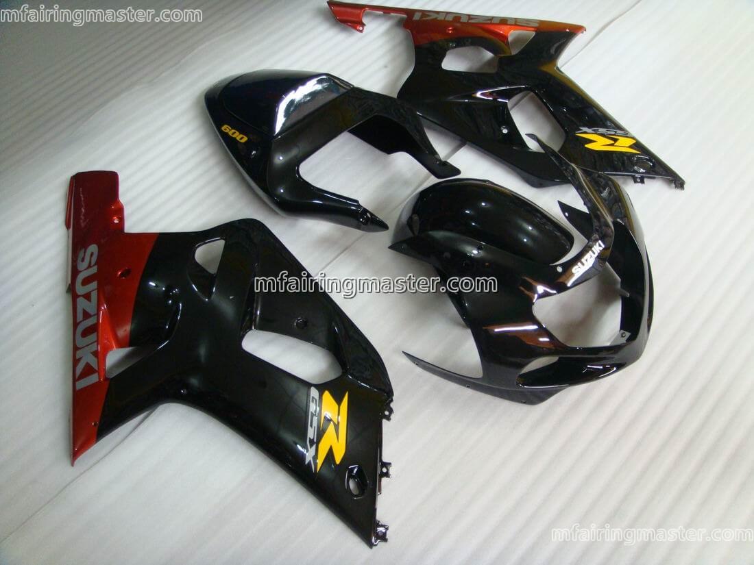 (image for) Fit for Suzuki GSXR 600 750 k1 2001 2002 2003 fairing kit injection molding Red black