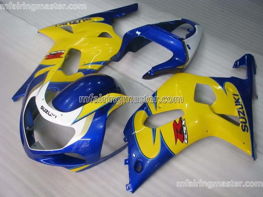 (image for) Fit for Suzuki GSXR 600 750 k1 2001 2002 2003 fairing kit injection molding Yellow blue