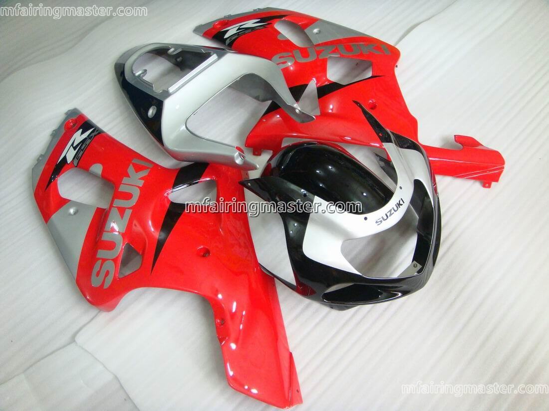 (image for) Fit for Suzuki GSXR 600 750 k1 2001 2002 2003 fairing kit injection molding Black silver red