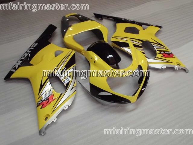 (image for) Fit for Suzuki GSXR 600 750 k1 2001 2002 2003 fairing kit injection molding Yellow silver