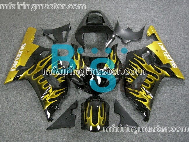 (image for) Fit for Suzuki GSXR 600 750 k1 2001 2002 2003 fairing kit injection molding Yellow black