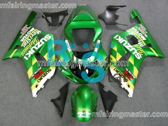 (image for) Fit for Suzuki GSXR 600 750 k1 2001 2002 2003 fairing kit injection molding Green yellow