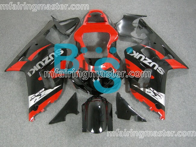 (image for) Fit for Suzuki GSXR 600 750 k1 2001 2002 2003 fairing kit injection molding Red black