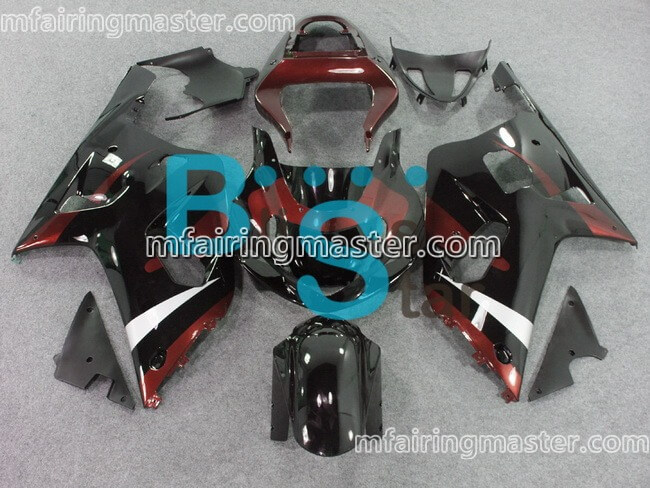 (image for) Fit for Suzuki GSXR 600 750 k1 2001 2002 2003 fairing kit injection molding Red black