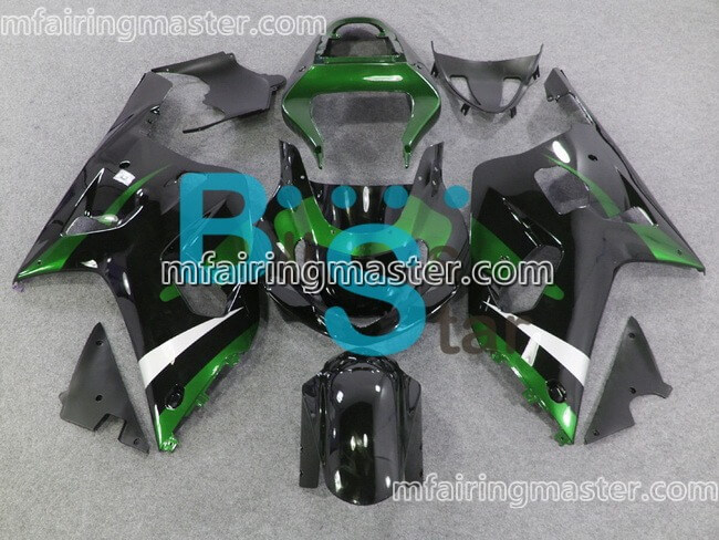 (image for) Fit for Suzuki GSXR 600 750 k1 2001 2002 2003 fairing kit injection molding Green black