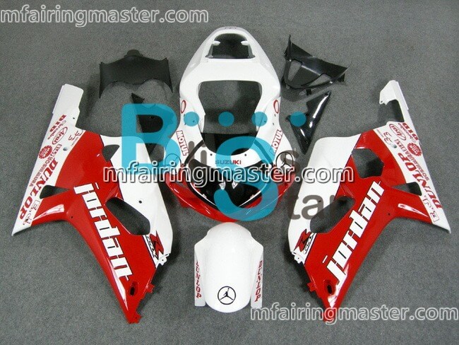 (image for) Fit for Suzuki GSXR 600 750 k1 2001 2002 2003 fairing kit injection molding Jordan red white