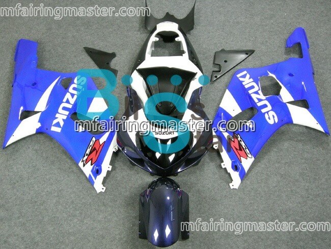 (image for) Fit for Suzuki GSXR 600 750 k1 2001 2002 2003 fairing kit injection molding Blue white