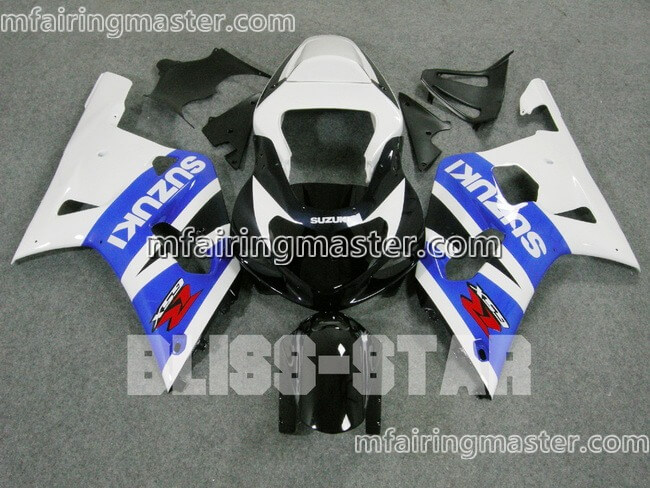 (image for) Fit for Suzuki GSXR 600 750 k1 2001 2002 2003 fairing kit injection molding White blue black