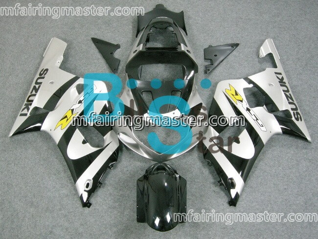 (image for) Fit for Suzuki GSXR 600 750 k1 2001 2002 2003 fairing kit injection molding Silver black