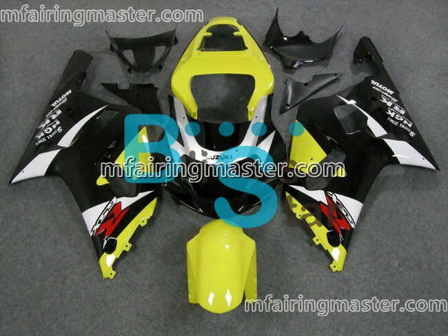 (image for) Fit for Suzuki GSXR 600 750 k1 2001 2002 2003 fairing kit injection molding Yellow black