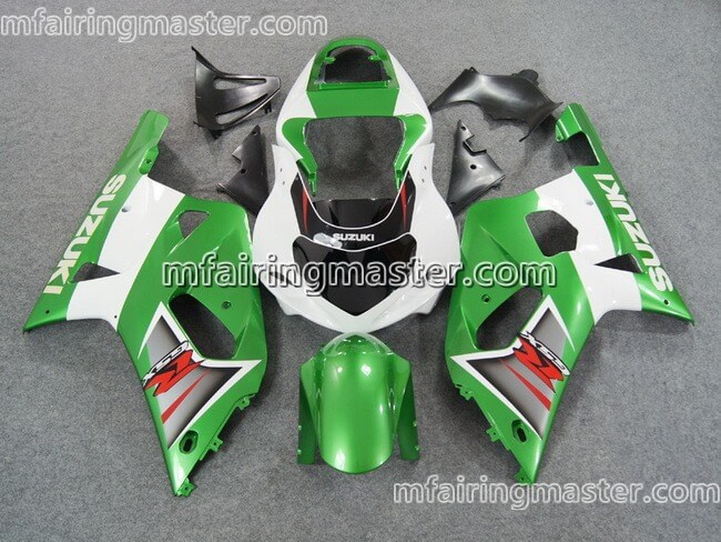 (image for) Fit for Suzuki GSXR 600 750 k1 2001 2002 2003 fairing kit injection molding Green white