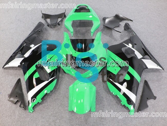 (image for) Fit for Suzuki GSXR 600 750 k1 2001 2002 2003 fairing kit injection molding Green black