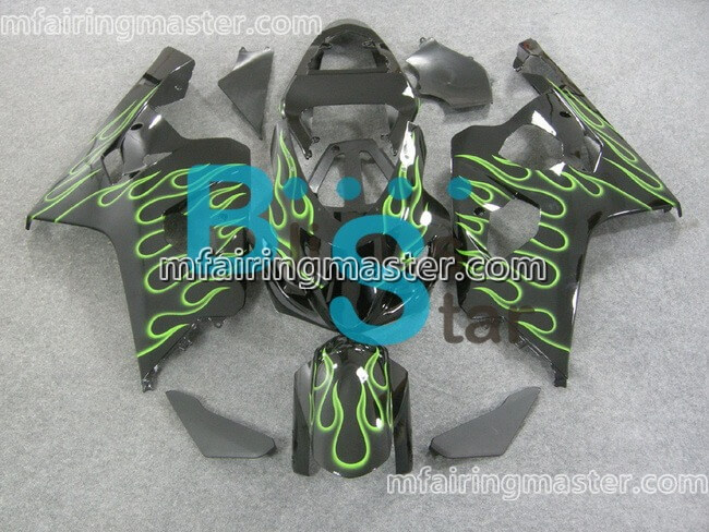 (image for) Fit for Suzuki GSXR 600 750 k4 2004 2005 fairing kit injection molding Green flame black