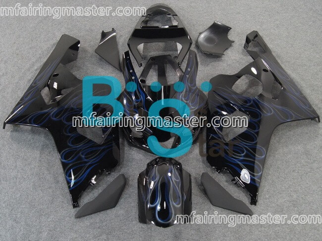 (image for) Fit for Suzuki GSXR 600 750 k4 2004 2005 fairing kit injection molding Flame black