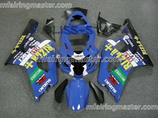 (image for) Fit for Suzuki GSXR 600 750 k4 2004 2005 fairing kit injection molding Rizla+ blue