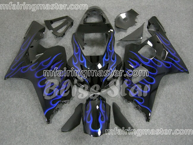 (image for) Fit for Suzuki GSXR 600 750 k4 2004 2005 fairing kit injection molding Blue flame black